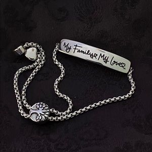 Silver adjustable bracelet